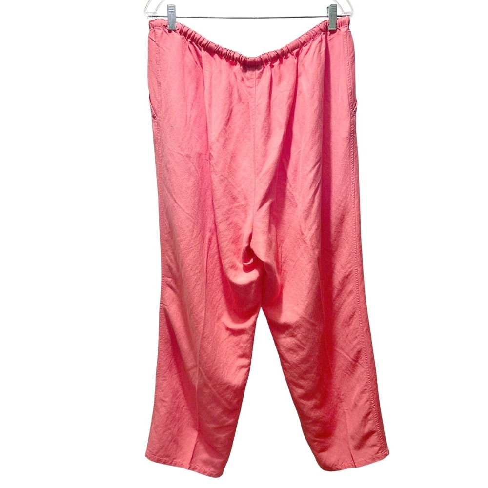 Womens 1X Vintage Sigrid Olsen Sport Linen Rayon Coral Pant Set Resort Coastal - Picture 13 of 16